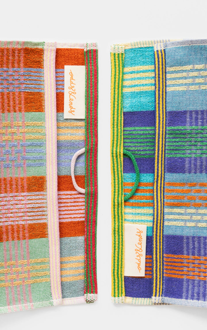Odds & Ends Handtücher 2er Pack- saugfähige Baumwoll- Handtücher  #43 Wild Weave 30x30cm bei Nauli and Stories
