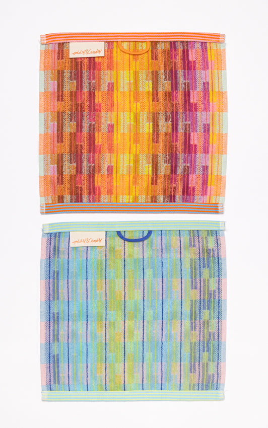 Odds & Ends Handtücher 2er Pack- saugfähige Baumwoll- Handtücher  #61 Basket, 30x30cm bei Nauli and Stories