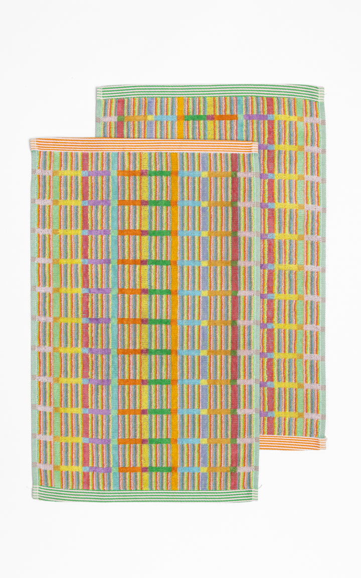 Odds & Ends Handtücher 2er-Set Gästehandtücher Duo #70 criss cross, 30x50cm bei Nauli and Stories