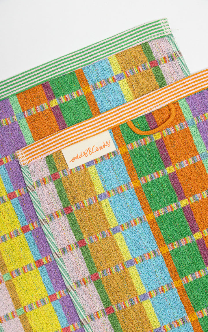 Odds & Ends Handtücher 2er-Set Gästehandtücher Duo #70 criss cross, 30x50cm bei Nauli and Stories