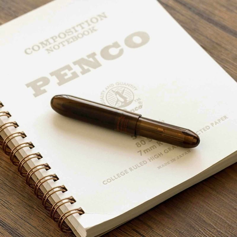 Penco Kugelschreiber Bullet Ballpoint Pen Light - Clear Brown bei Nauli and Stories