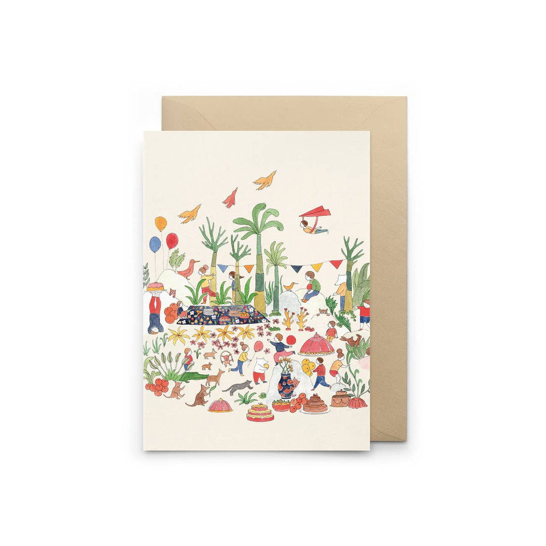 Petit Gramme Geburtstagskarte Grußkarte | Gartenparty bei Nauli and Stories