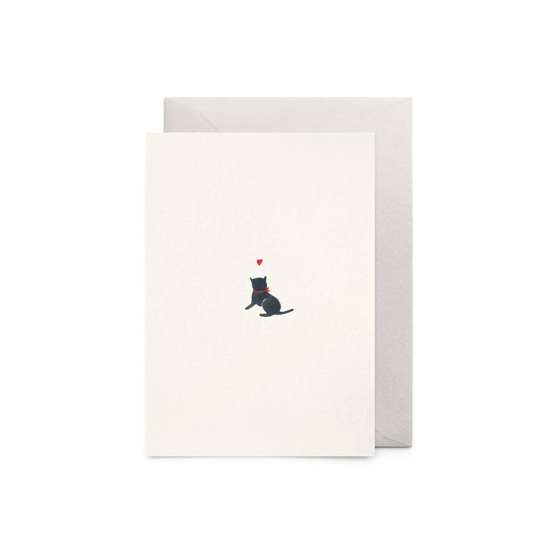 Petit Gramme Grußkarte Grußkarte | schwarze Katze | Herz bei Nauli and Stories