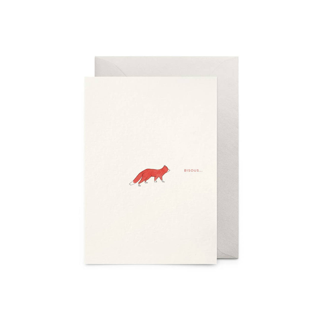 Petit Gramme Grußkarte Grußkarte BISOUS Fuchs bei Nauli and Stories