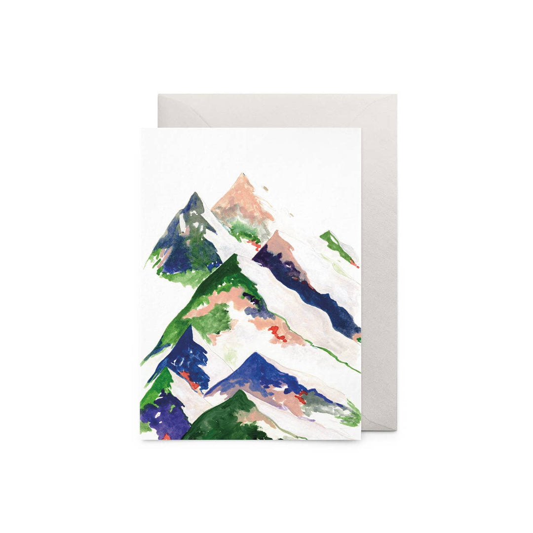 Petit Gramme Grußkarte Grußkarte - Berggipfel im Sommer bei Nauli and Stories