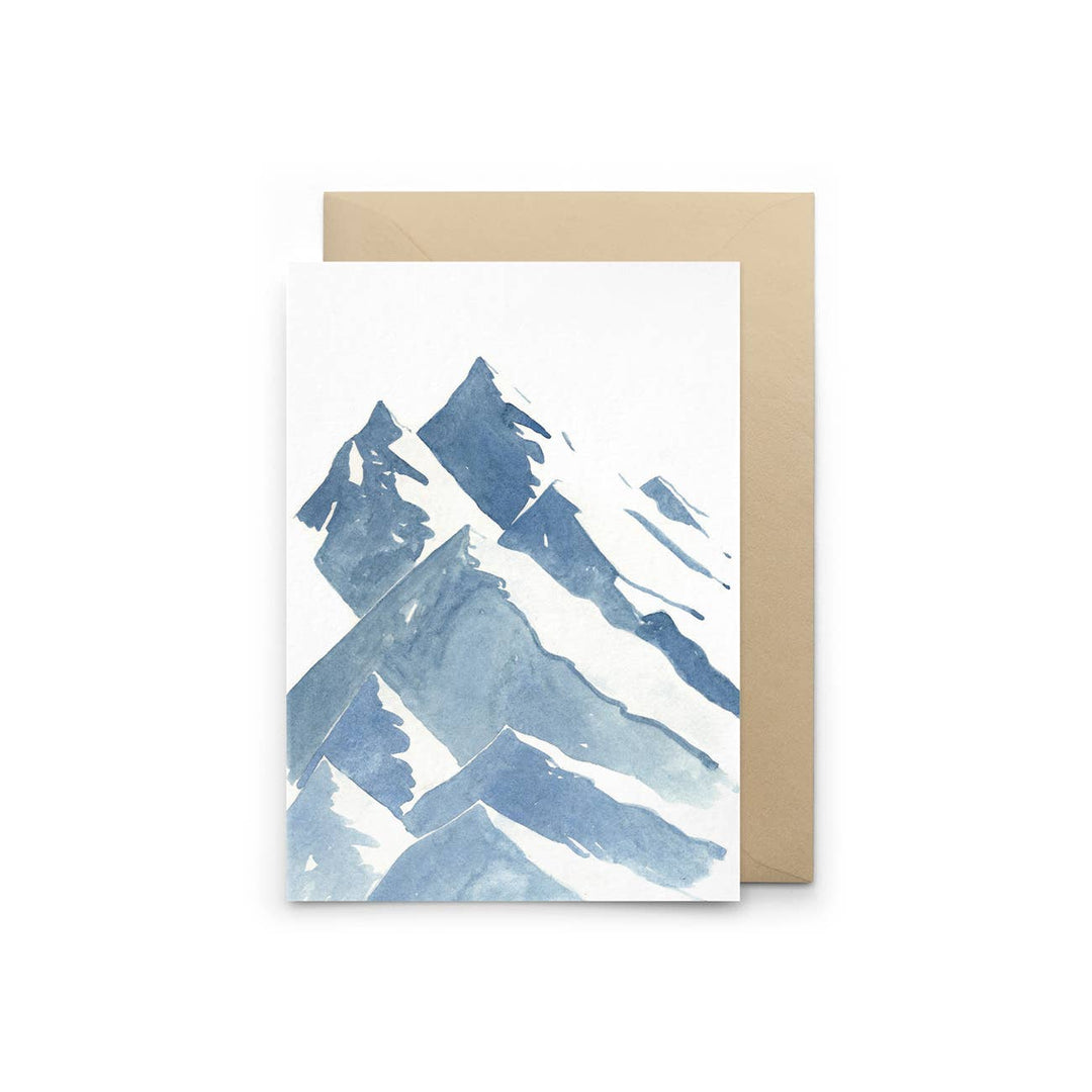 Petit Gramme Grußkarte Grußkarte - Berggipfel im Winter bei Nauli and Stories
