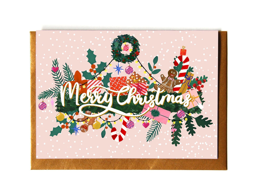 REDDISH DESIGN Weihnachten Weihnachtskarte "Merry Christmas" bunt