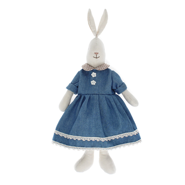 Rex London Stofftiere Stofftier Hasendame im blauen Kleid bei Nauli and Stories
