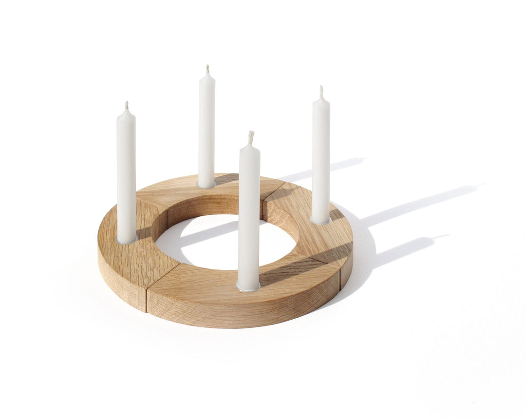 sidebyside Adventskranz aus Holz bei Nauli and Stories