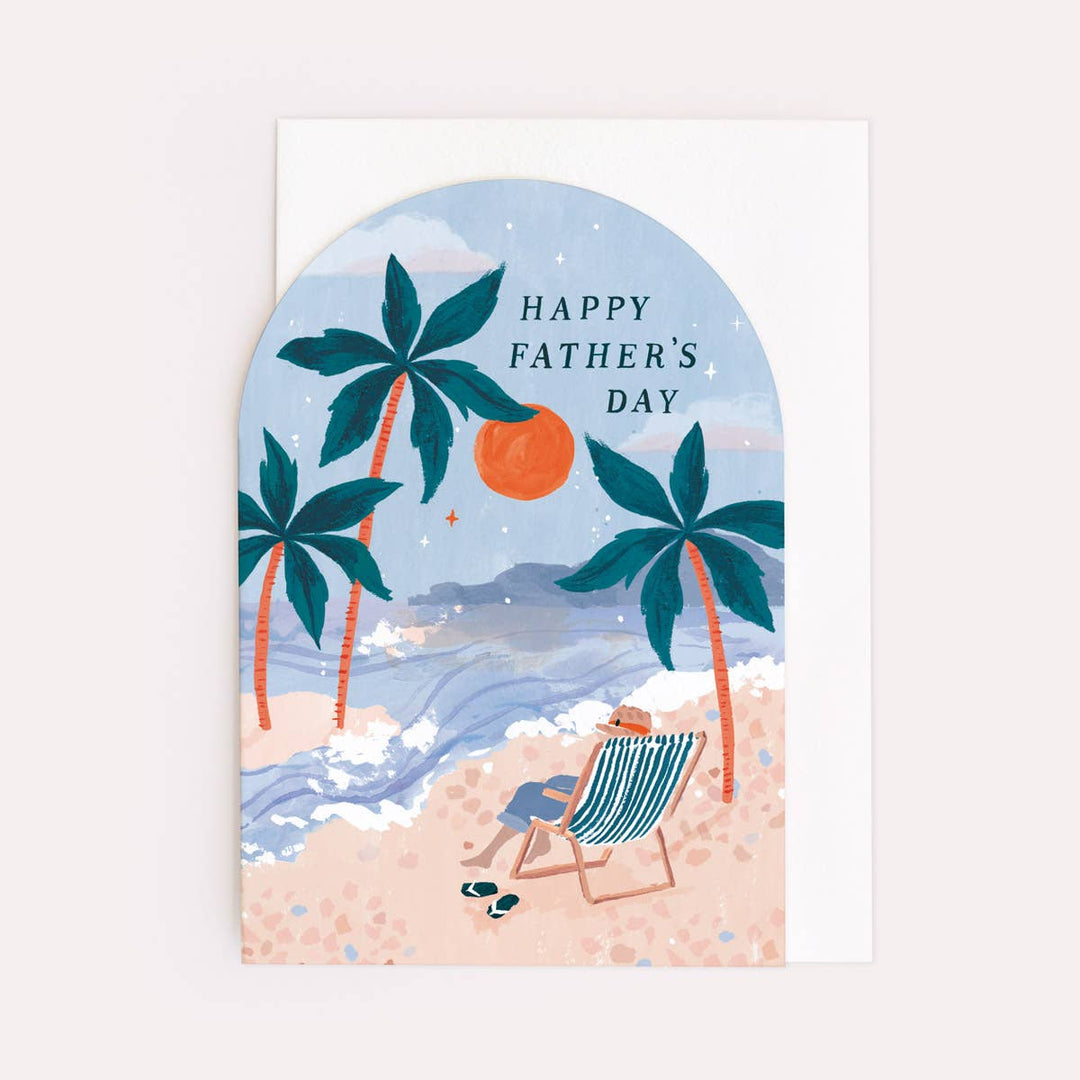 Sister Paper Co. Grußkarte Grußkarte zum Vatertag - Am Strand bei Nauli and Stories