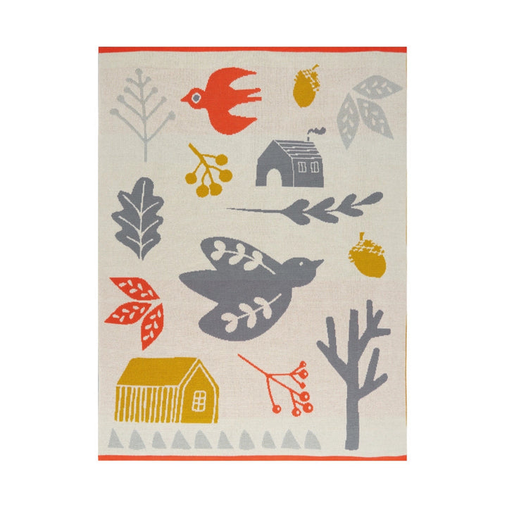 Sophie Home Babydecke gestrickte Babydecke aus 100% Baumwolle Folk Multi bei Nauli and Stories