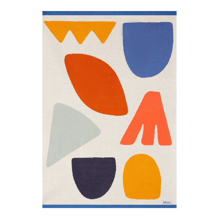 Sophie Home Babydecke Gestrickte Babydecke bunt Shapes Multi 100% Baumwolle bei Nauli and Stories