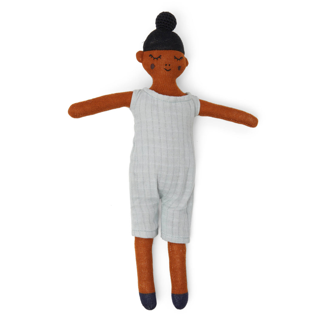 Sophie Home Puppe Puppe aus Baumwollstrick | Buddy Aqua bei Nauli and Stories