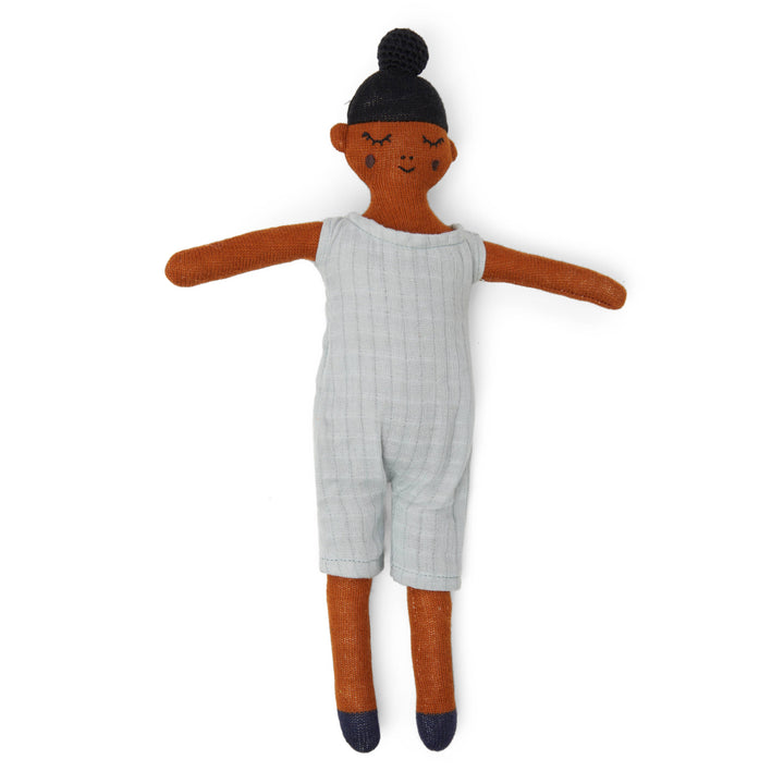 Sophie Home Puppe Puppe aus Baumwollstrick | Buddy Aqua bei Nauli and Stories