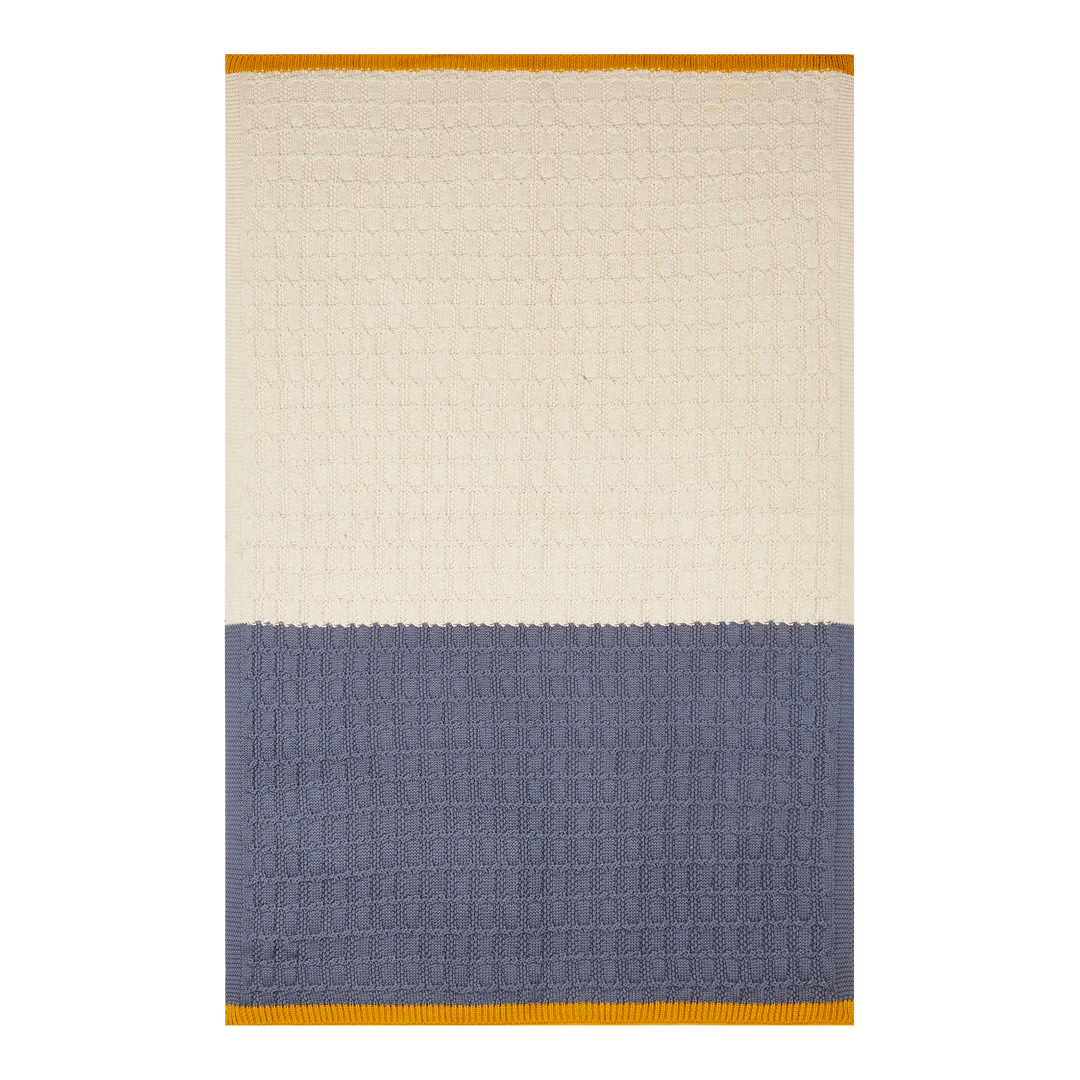 Sophie Home Babydecke Babydecke aus Baumwolle Blaugrau / Cremefarben bei Nauli and Stories