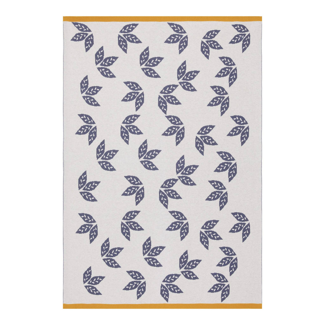 Sophie Home Babydecke Babydecke aus Baumwollstrick, wendbar, Blatt: Blau bei Nauli and Stories