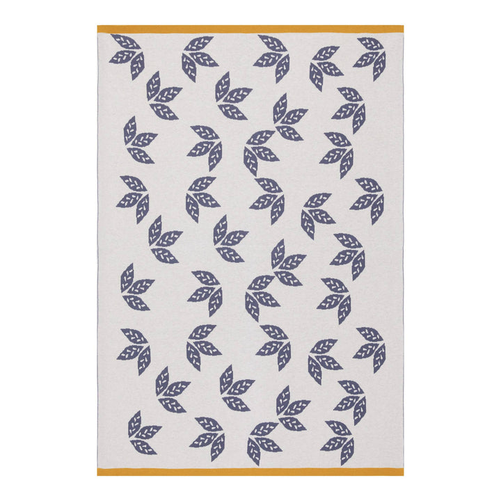 Sophie Home Babydecke Babydecke aus Baumwollstrick, wendbar, Blatt: Blau bei Nauli and Stories