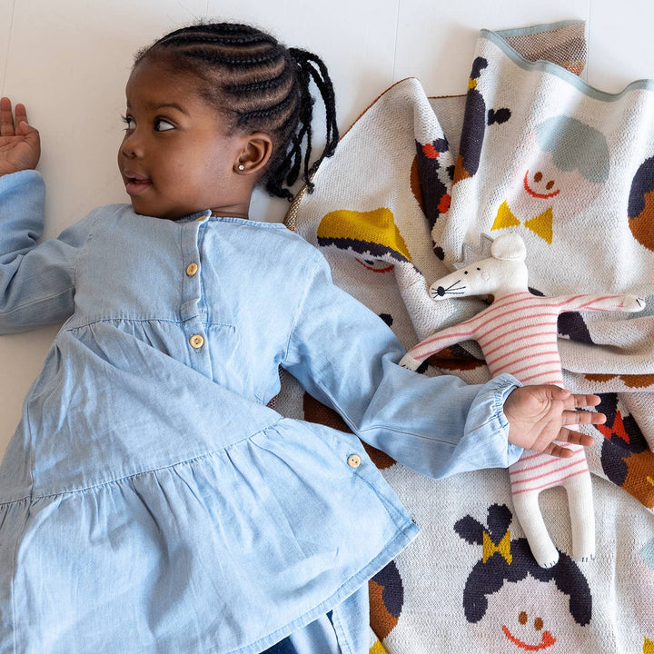 Sophie Home Kuscheltier Kuscheltier aus Baumwollstrick, Partymaus, Rosa bei Nauli and Stories