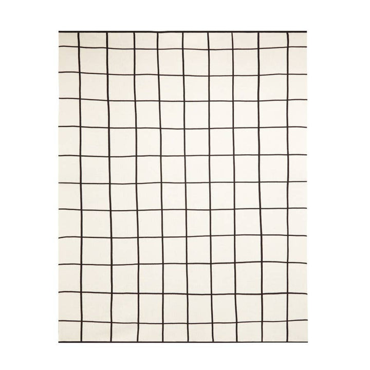Sophie Home Sofadecke Strickdecke aus Baumwolle — Gitter: Schwarz bei Nauli and Stories