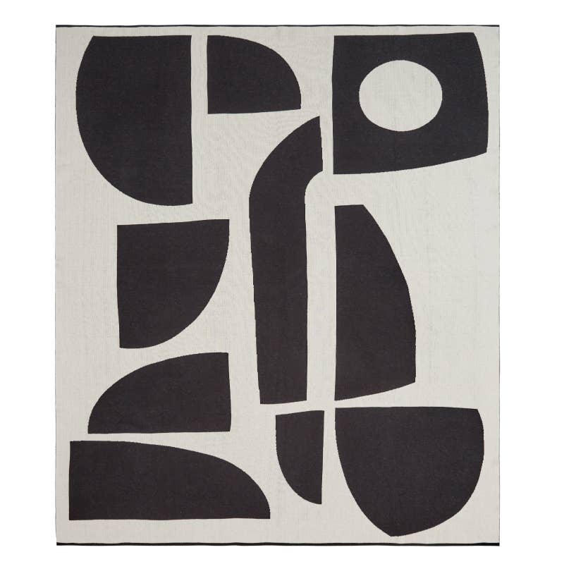 Sophie Home Sofadecke Sofadecke aus Baumwolle - Bruten Black - schwarz weiß bei Nauli and Stories