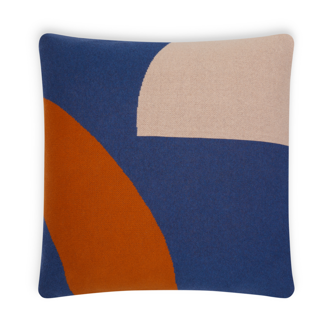 Sophie Home Ltd Zierkissen Cotton Knit Throw Pillow/Cushion Cover - Ilo Blue