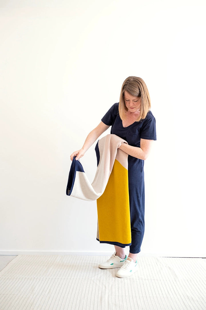 Sophie Home Sofadecke Sofadecke aus Baumwolle - Stille Pink & Ink bei Nauli and Stories