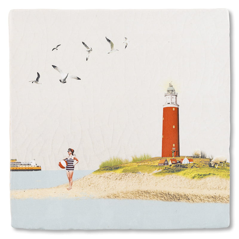 StoryTiles StoryTiles 10x10cm Back on Texel - Leuchtturm - StoryTiles bei Nauli and Stories