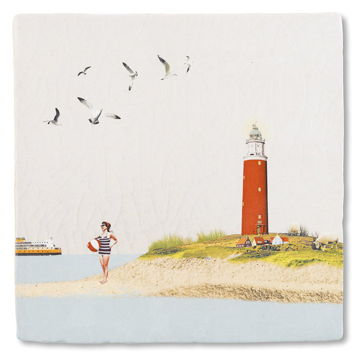 StoryTiles StoryTiles 10x10cm Back on Texel - Leuchtturm - StoryTiles bei Nauli and Stories