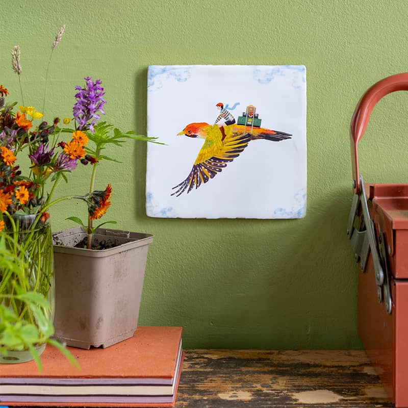 StoryTiles StoryTiles 10x10cm Travelling Bird - StoryTiles bei Nauli and Stories