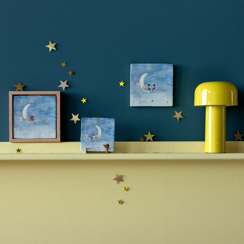 StoryTiles StoryTiles 13x13cm Little Friends on the Moon - Medium - StoryTiles bei Nauli and Stories
