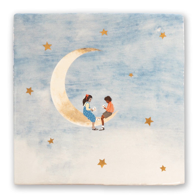 StoryTiles StoryTiles 13x13cm Little Friends on the Moon - Medium - StoryTiles bei Nauli and Stories