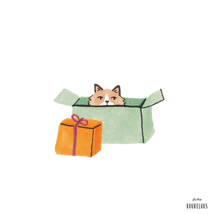 Studio Kuukeluus Weihnachten Weihnachtskarte Unter'm Baum bei Nauli and Stories