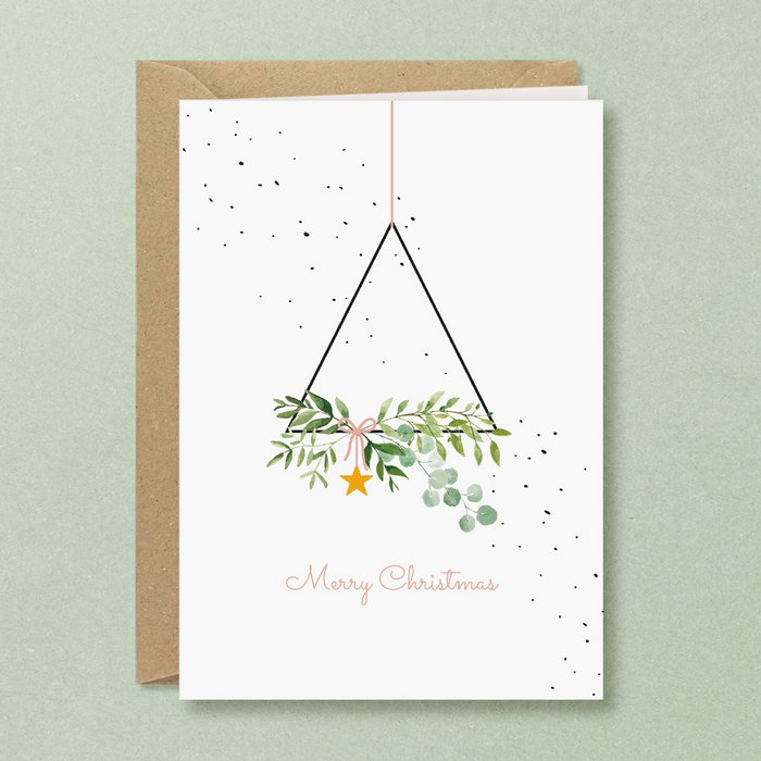 Studio Kuukeluus Weihnachten Weihnachtskarte Weihnachtskranz bei Nauli and Stories