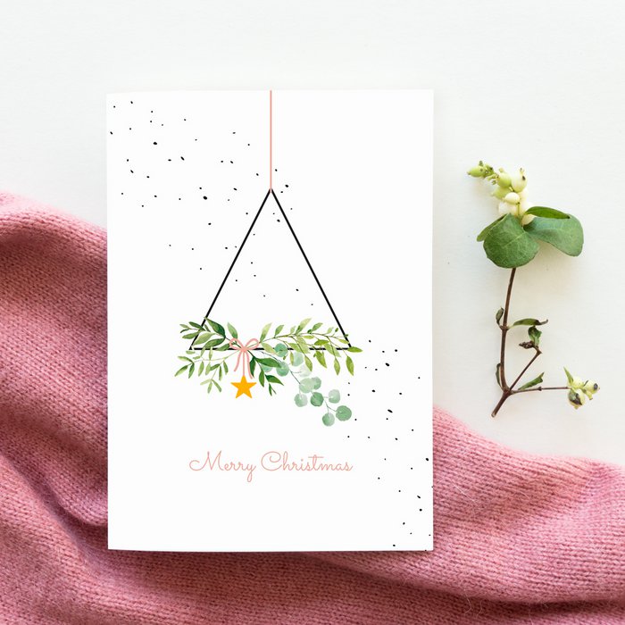 Studio Kuukeluus Weihnachten Weihnachtskarte Weihnachtskranz bei Nauli and Stories