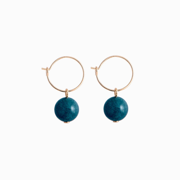 Titlee WOLCOTT bead hoops (ocean blue) bei Nauli and Stories