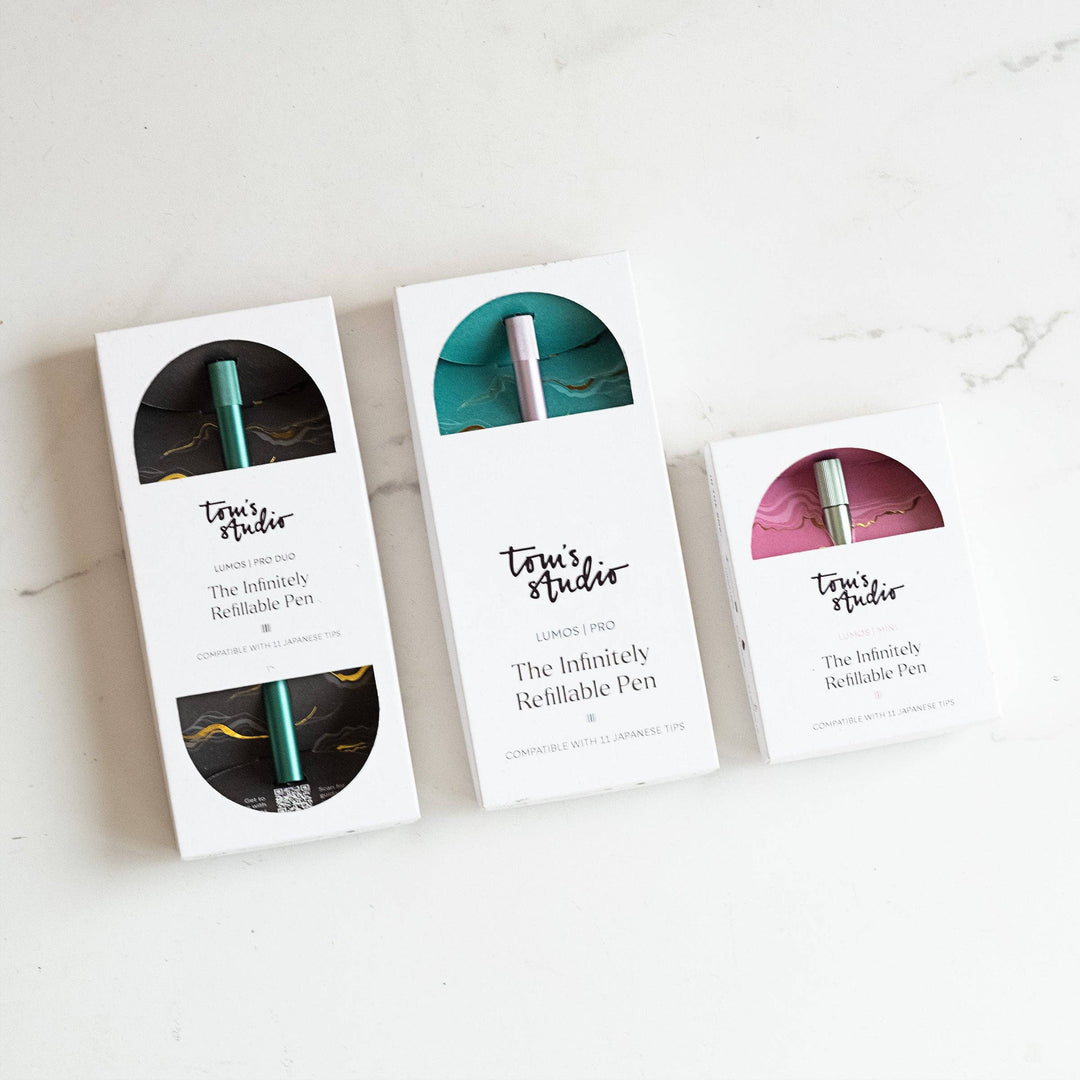 Tom's Studio Fineliner Lumos Pro - Refillable Multi-Tip Pen: Ivy / Duo Tip bei Nauli and Stories