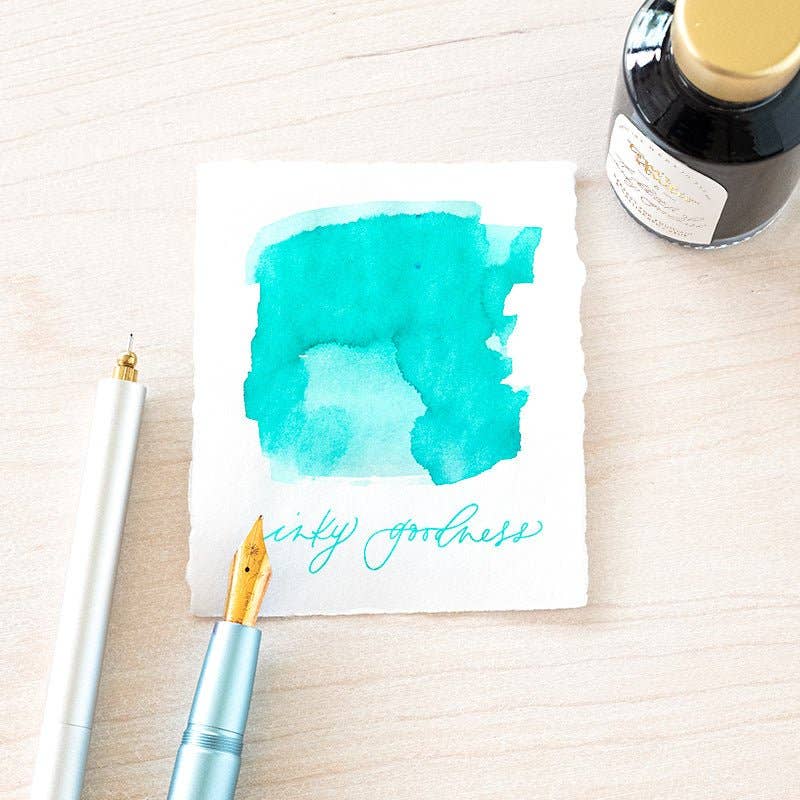 Tom's Studio Füllertinte Fountain Pen Ink - 16 - Sunny Teal bei Nauli and Stories