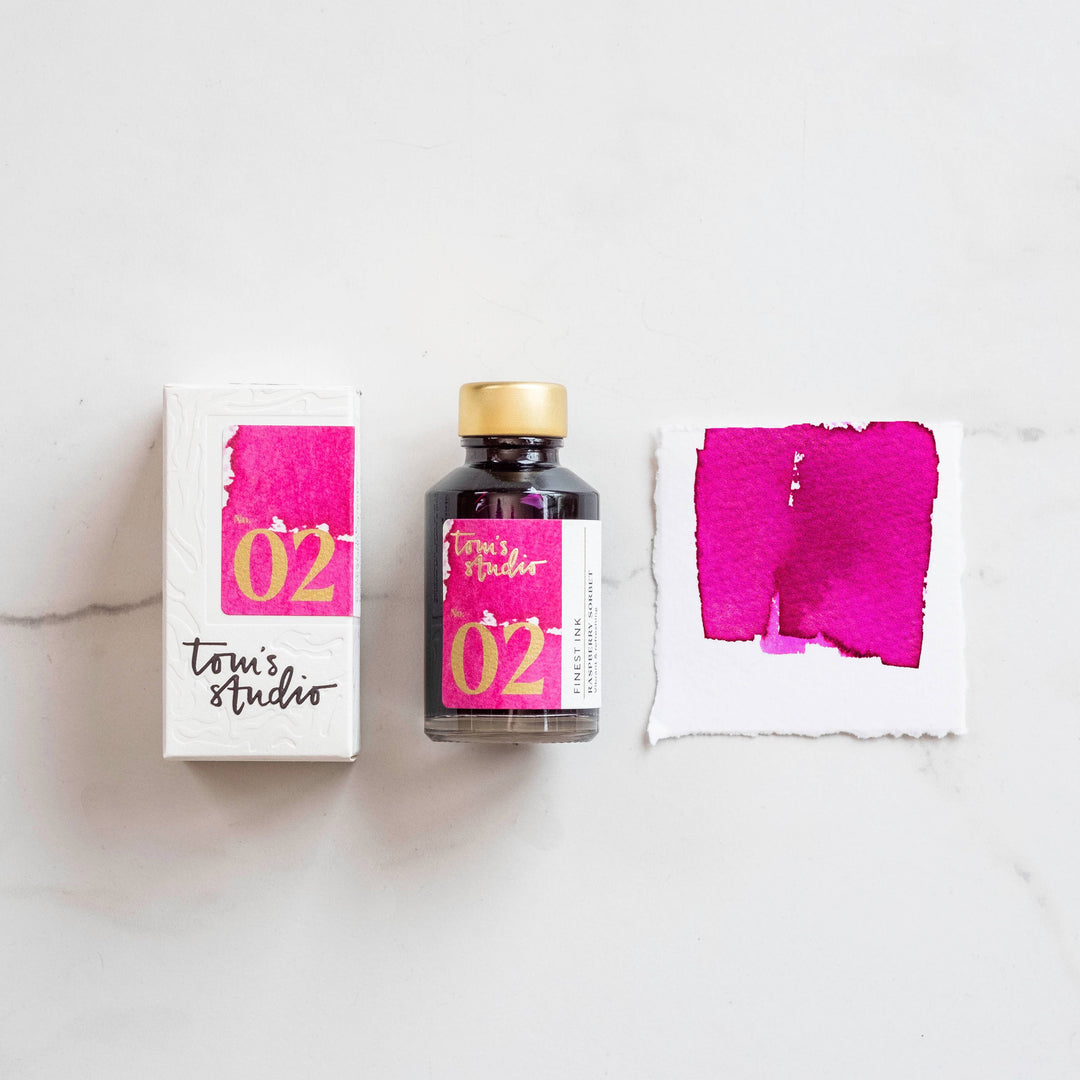 Tom's Studio Füllertinte Fountain Pen Ink - 02 - Raspberry Sorbet bei Nauli and Stories