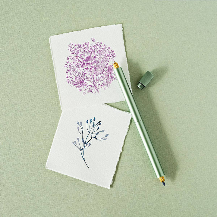 Tom's Studio Fineliner Lumos Pro - Refillable Multi-Tip Pen: Lilac / Duo Tip bei Nauli and Stories