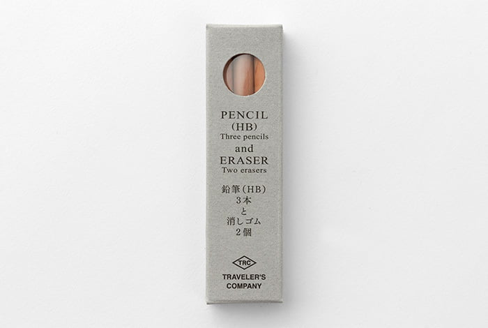 Traveler's Company Bleistift TRC Pencil Refill (3 pencils, 2 erasers) bei Nauli and Stories
