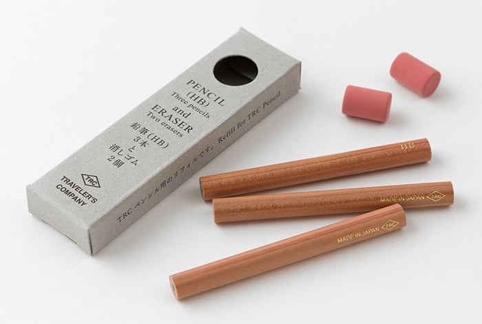 Traveler's Company Bleistift TRC Pencil Refill (3 pencils, 2 erasers) bei Nauli and Stories