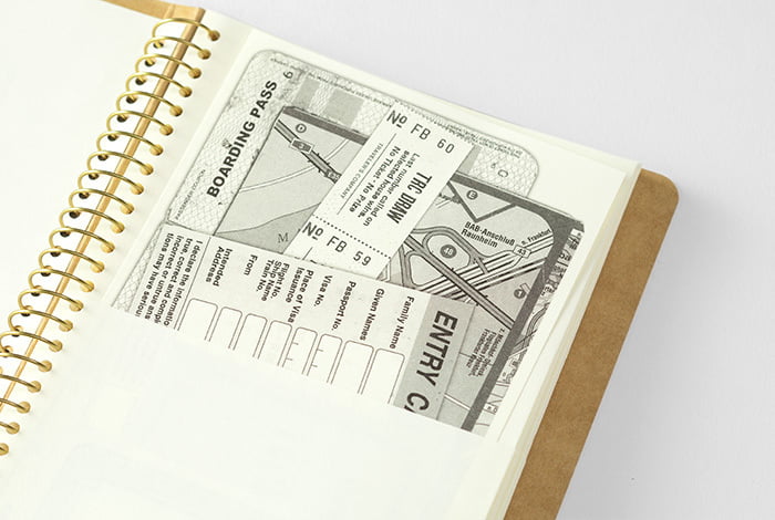 Traveler's Company Fächermappe TRC SPIRAL RING NOTEBOOK A5 Slim Paper Pocket bei Nauli and Stories