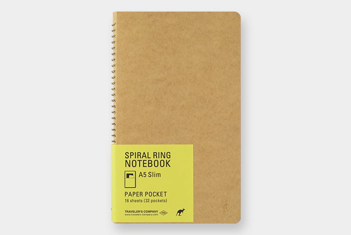 Traveler's Company Fächermappe TRC SPIRAL RING NOTEBOOK A5 Slim Paper Pocket bei Nauli and Stories