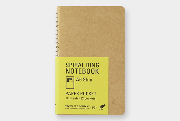 Traveler's Company Fächermappe TRC SPIRAL RING NOTEBOOK A6 Slim Paper Pocket bei Nauli and Stories