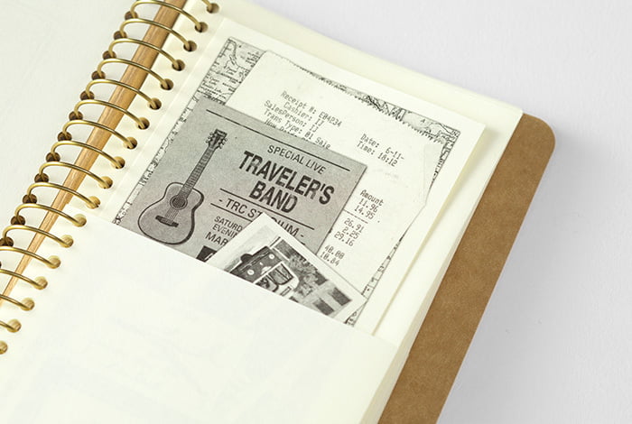 Traveler's Company Fächermappe TRC SPIRAL RING NOTEBOOK A6 Slim Paper Pocket bei Nauli and Stories