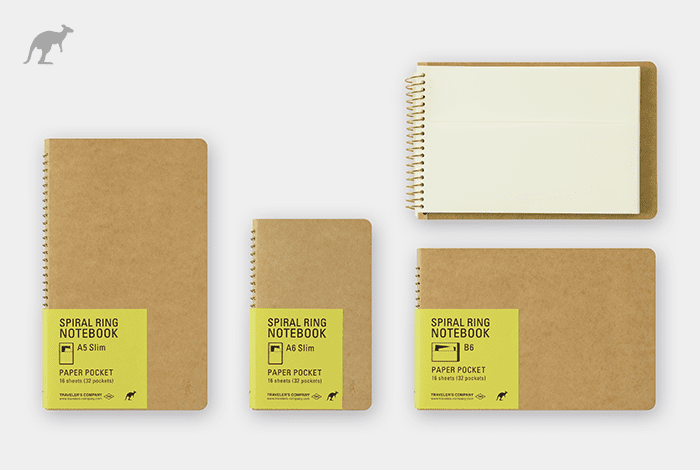 Traveler's Company Fächermappe TRC SPIRAL RING NOTEBOOK B6 Paper Pocket bei Nauli and Stories