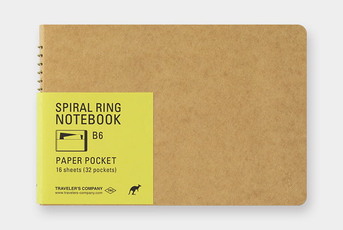 Traveler's Company Fächermappe TRC SPIRAL RING NOTEBOOK B6 Paper Pocket bei Nauli and Stories