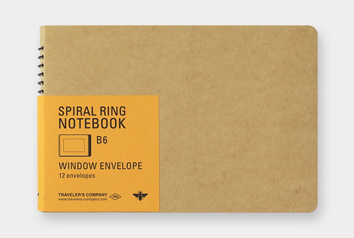 Traveler's Company Fächermappe TRC SPIRAL RING NOTEBOOK B6 Window Envelope bei Nauli and Stories
