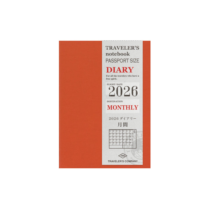 Traveler's Company Monatskalender 2026 Monthly Diary - passport size - TRAVELER´S notebook bei Nauli and Stories