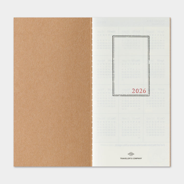 Traveler's Company Monatskalender 2026 Monthly Diary  - TRAVELER´S notebook regular bei Nauli and Stories